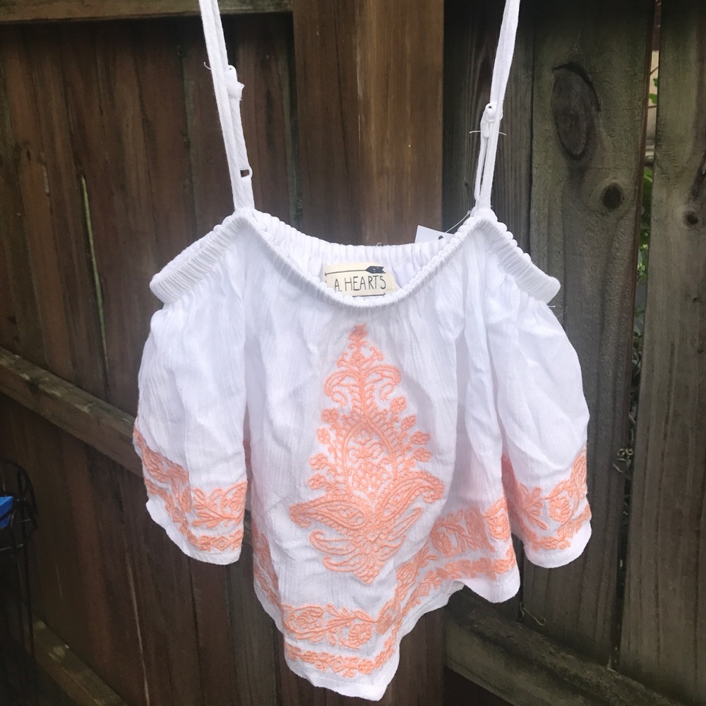 Pacsun embroidered Lace crop top tank top size s